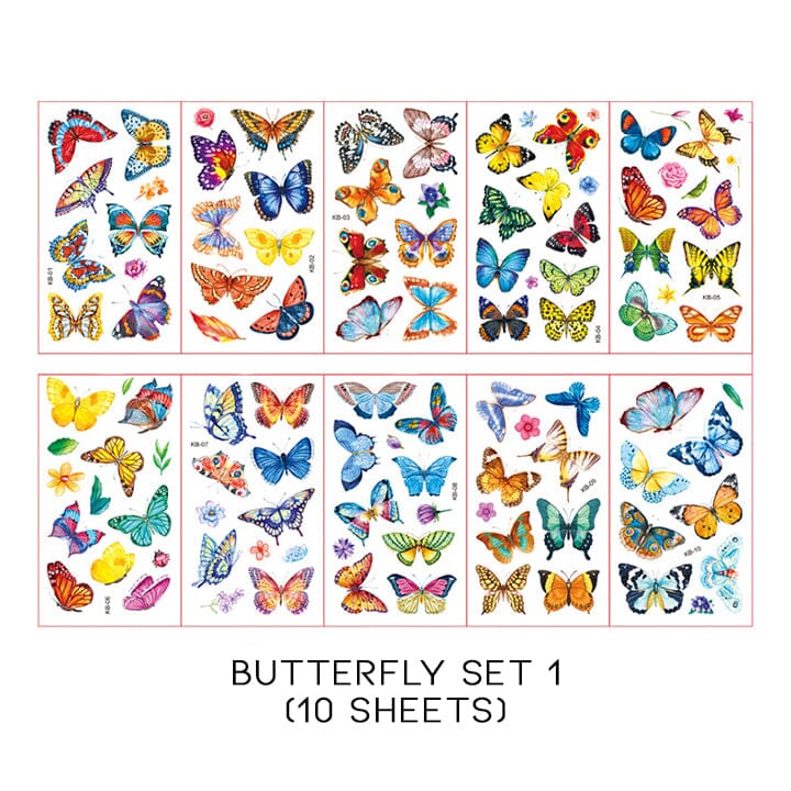 Butterfly On Eyes Creative Makeup Stickers Every Day And Night Set 2 (10pcs)