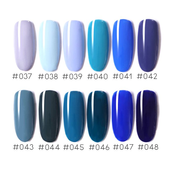 Color Gel Nail Polish (Blue Color Collection) Every Day And Night #038