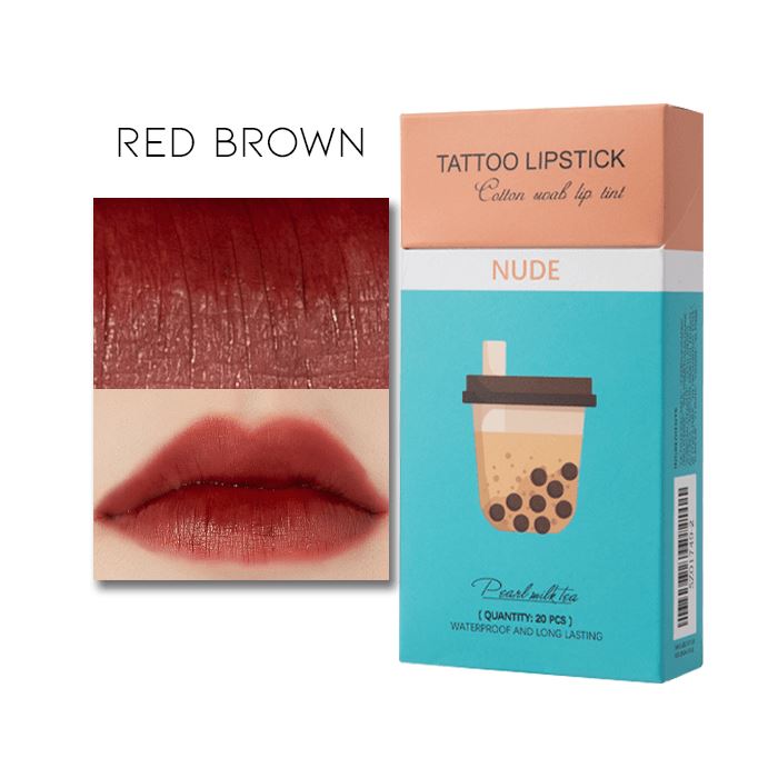 12HRS Tattoo Lip Tint Morning Shades Red Brown