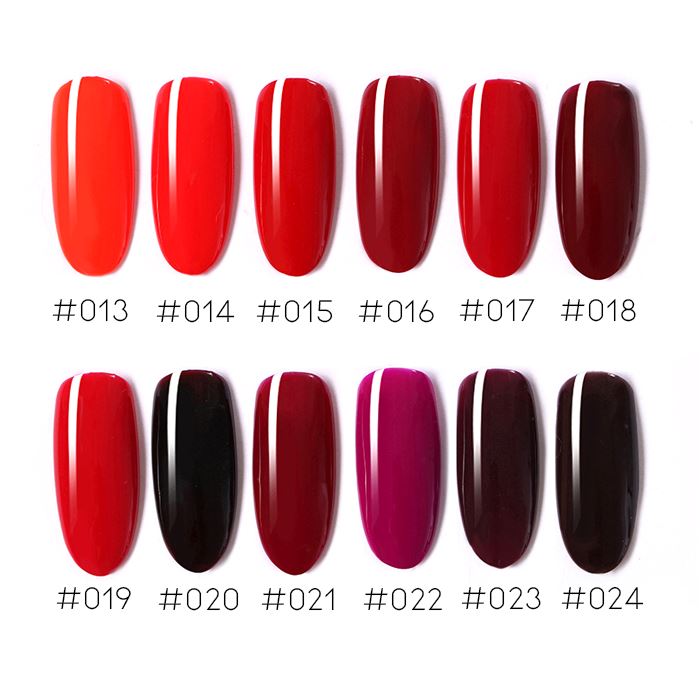 Color Gel Nail Polish (Red Color Collection) Every Day And Night #014