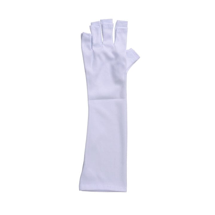 Anti-UV Nail Art Protection Glove Every Day And Night White Long