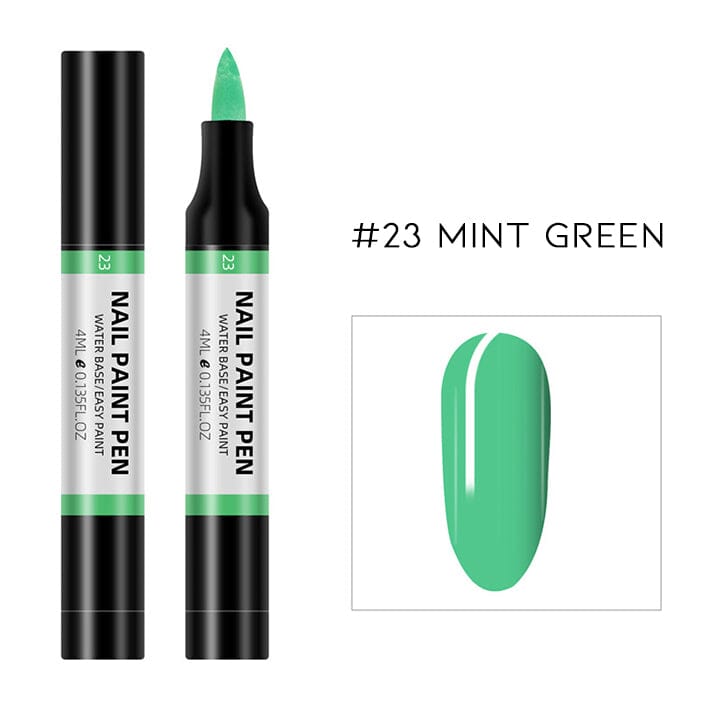 Easy Nail Polish Paint On Pen Nail Every Day And Night #23 Mint Green