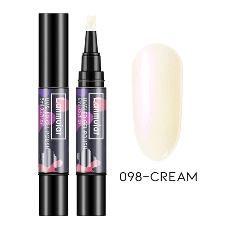 Instant Nail Gel Paint On Brush Pen Every Day And Night 098 - Cream