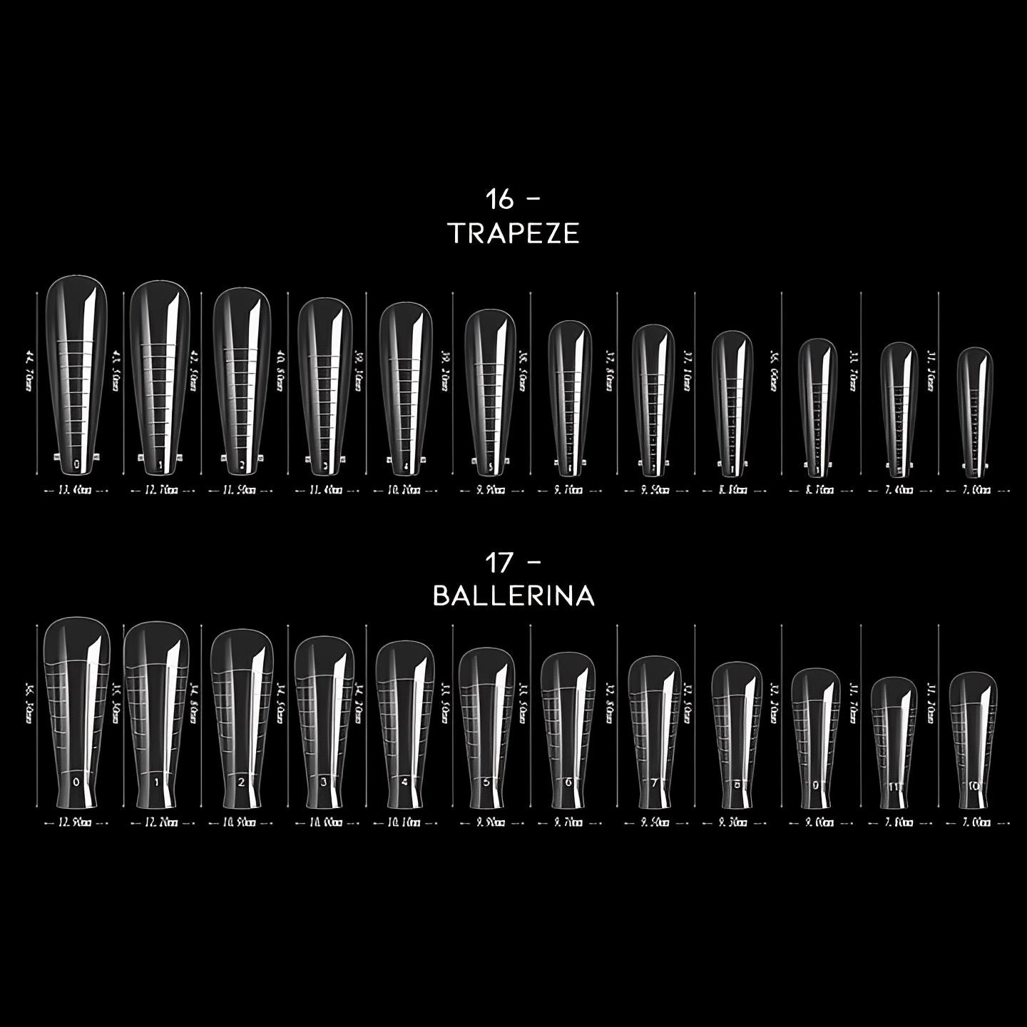 Polygel & Acylic Nail Dual Forms 120pcs Every Day And Night