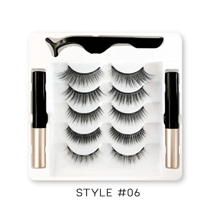 Magnetic False Eyelashes 5 Pairs Box Set Every Day And Night Style #06