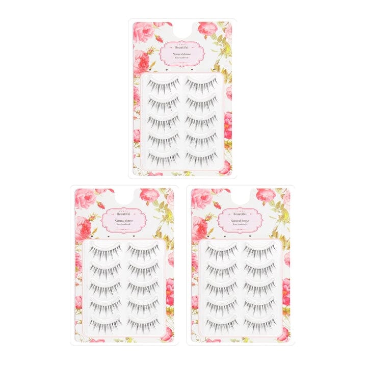Natural Douyin Makeup False Eyelashes Every Day And Night 3pcs
