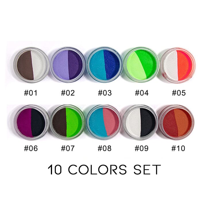 Duo Colorful Water Activated Eyeliner Every Day And Night 10 color full set