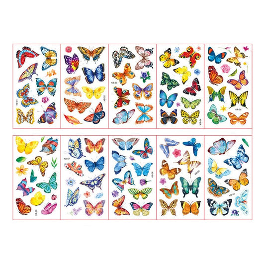 Butterfly On Eyes Creative Makeup Stickers Every Day And Night Set 1 (10pcs)