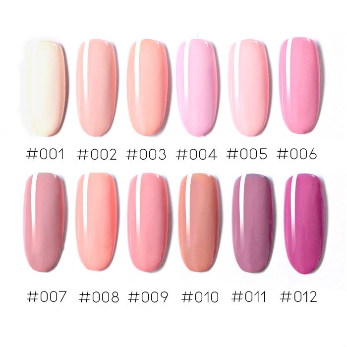 Color Gel Nail Polish (Nude Color Collection) Every Day And Night #002 