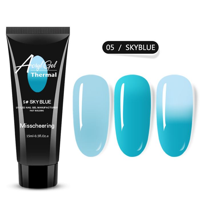 Thermal Changing Gel Nail Polish Set Every Day And Night 05Skyblue 