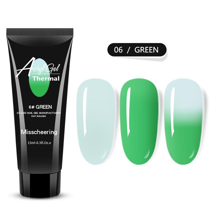 Thermal Changing Gel Nail Polish Set Every Day And Night 06Green 
