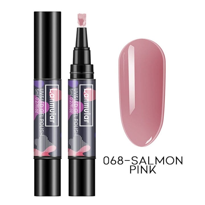 Instant Nail Gel Paint On Brush Pen Every Day And Night 068 - Salmon Pink 