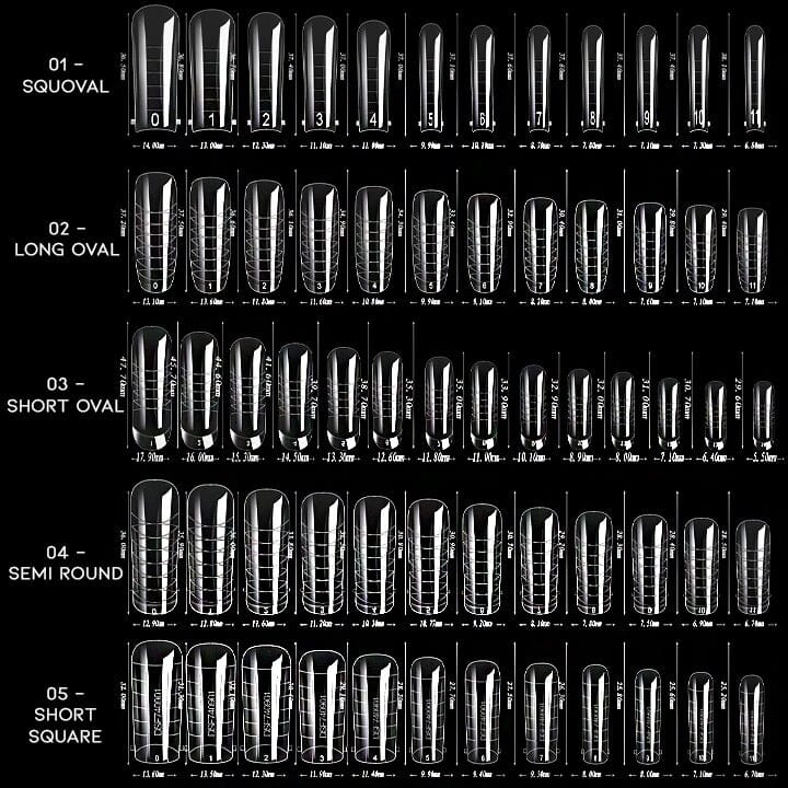 Polygel & Acylic Nail Dual Forms 120pcs Every Day And Night 