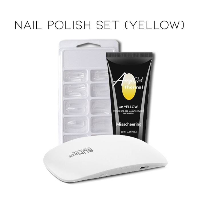 Thermal Changing Gel Nail Polish Set Every Day And Night Nail Set Polish (Yellow) 