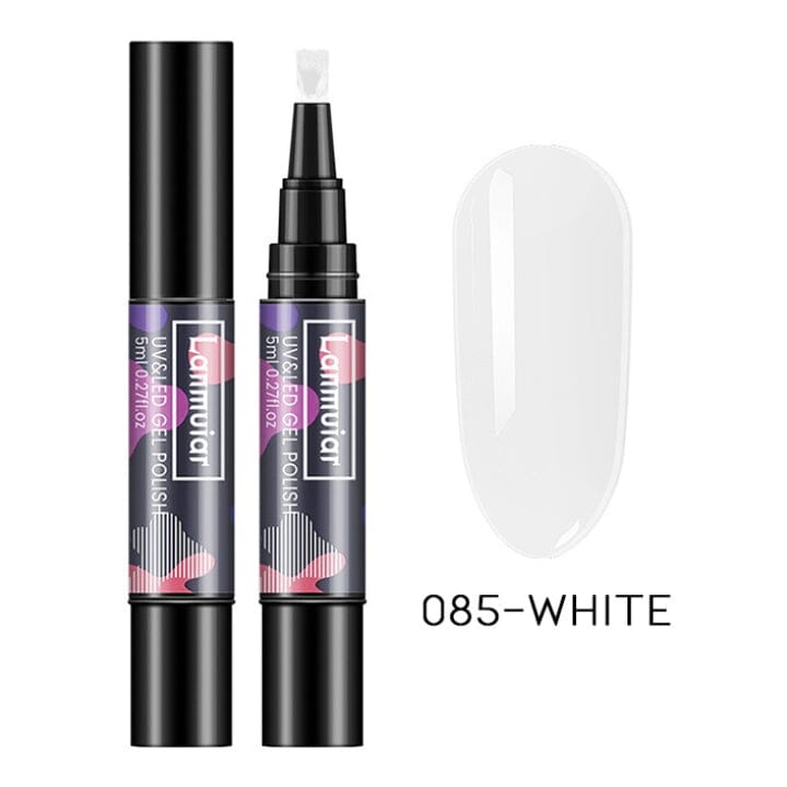 Instant Nail Gel Paint On Brush Pen Every Day And Night 085 - White 
