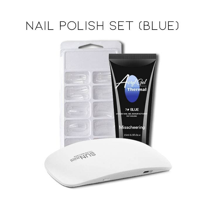 Thermal Changing Gel Nail Polish Set Every Day And Night Nail Set Polish (Blue) 