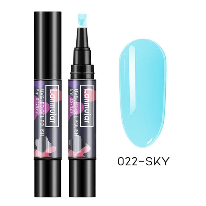 Instant Nail Gel Paint On Brush Pen Every Day And Night 022 - Sky 