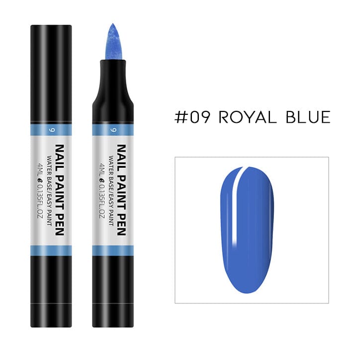 Easy Nail Polish Paint On Pen Nail Every Day And Night #09 Royal Blue 