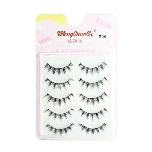 Little Evil Douyin Makeup False Eyelashes(5 pairs set) Every Day And Night 1pc