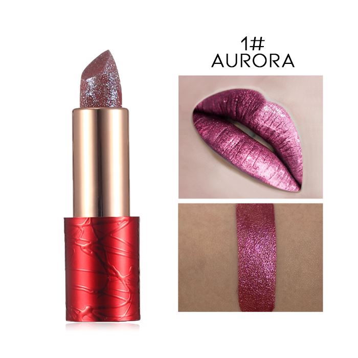 Waterproof Full Of Glitter Lipstick Make-up Every Day And Night 