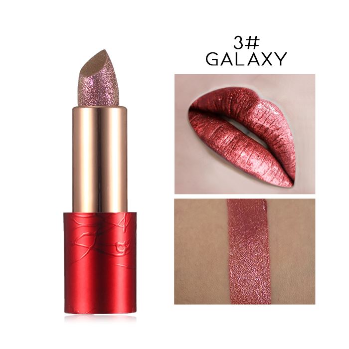 Waterproof Full Of Glitter Lipstick Make-up Every Day And Night 3# Galaxy 
