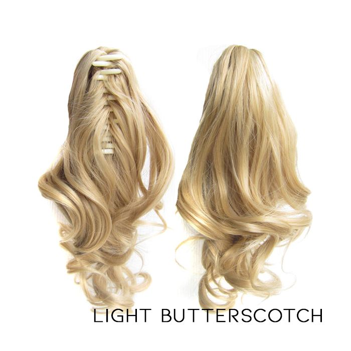 Clip-On Curly Ponytail Hair Extension Hair Styling Tools Every Day And Night Light Butterscotch 