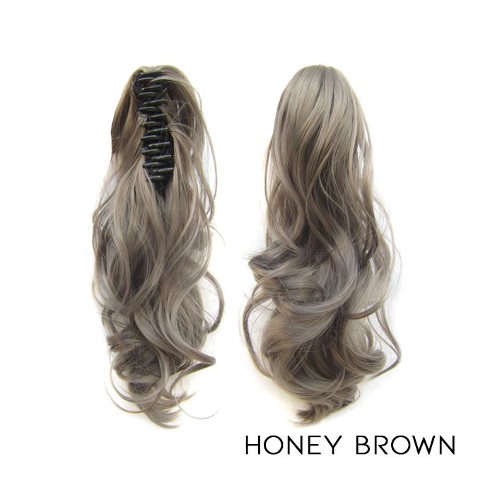 Clip-On Curly Ponytail Hair Extension Hair Styling Tools Every Day And Night Honey Brown 